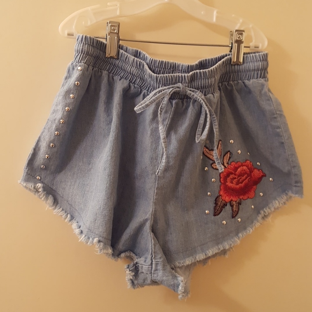 REHAB Denim Shorts.